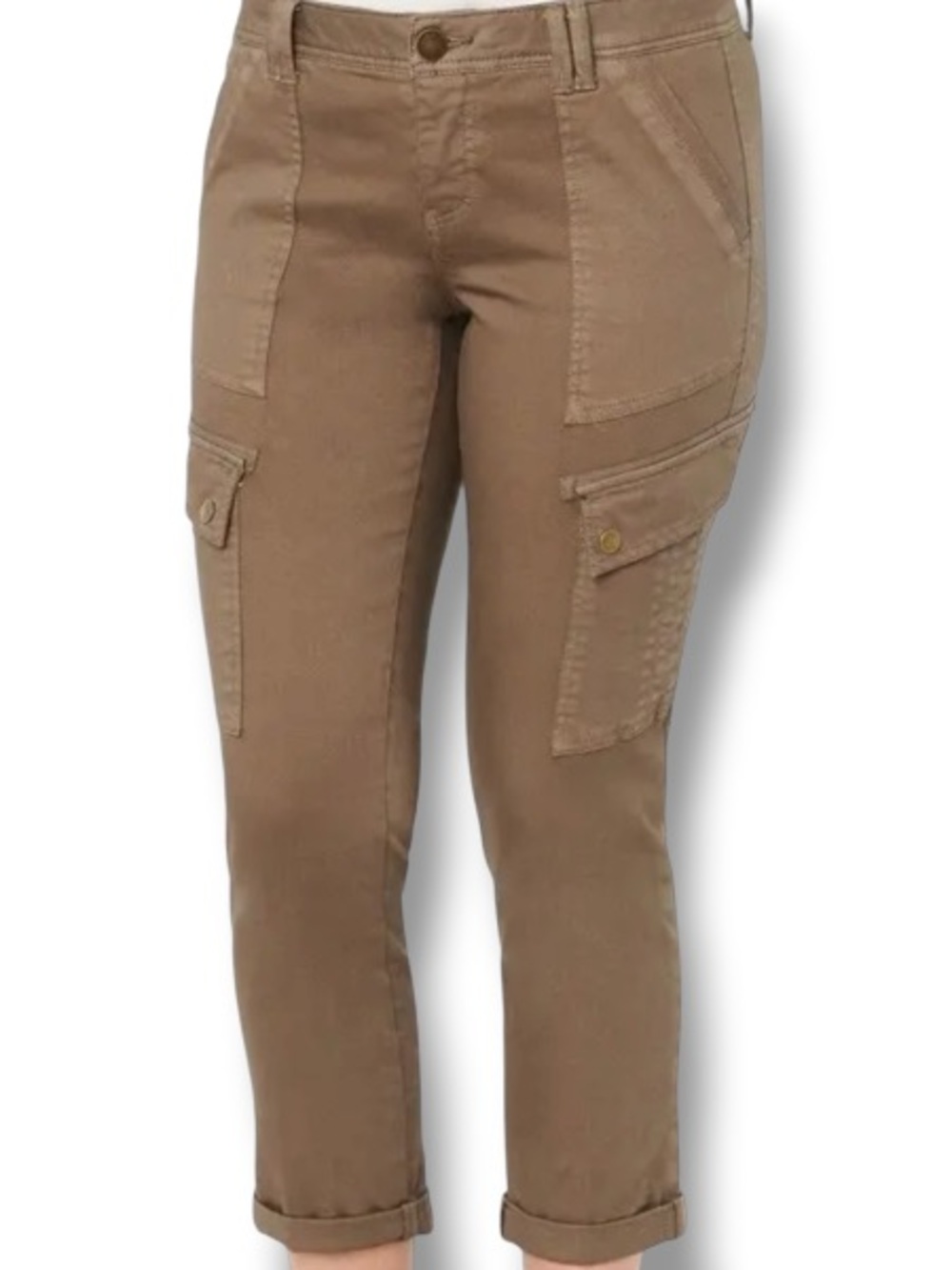 Wit & Wisdom Women’s Ab'Solution Utility Cargo Pants Brown Green